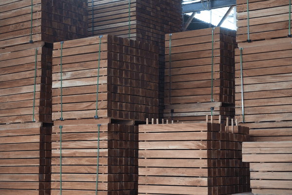 Organized Bangkirai hardwood stock for professional supply