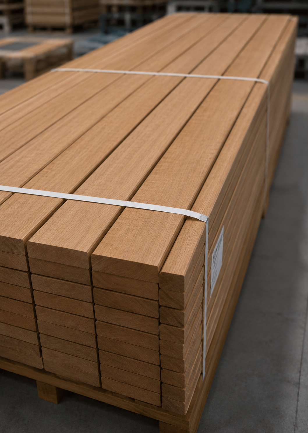 Quartercut teak decking material for yacht projects