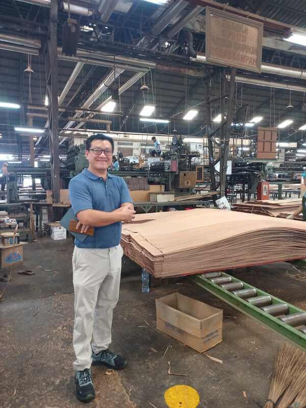 Indonesian hardwood component production