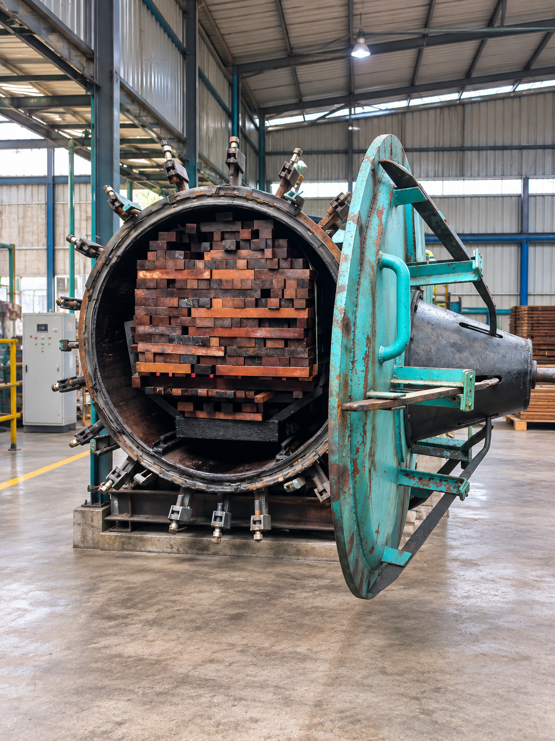 Industrial kiln and vacuum kiln drying of hardwood timber